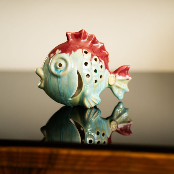 Keramik Windlicht Fisch